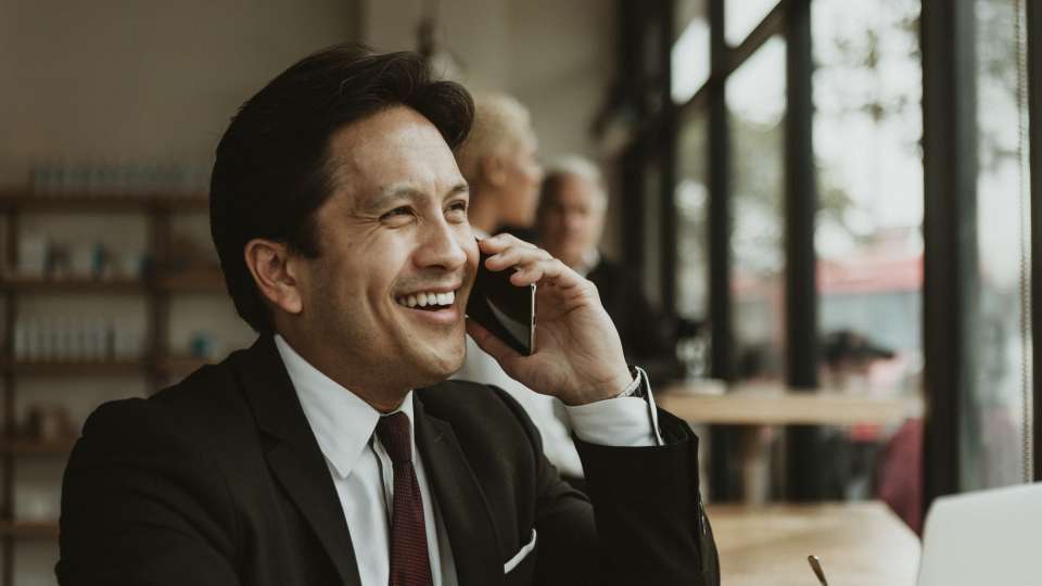 man on the phone